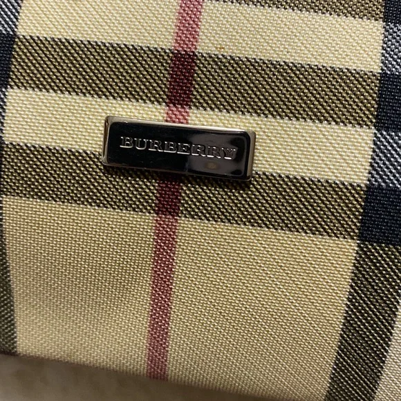 SOLD Burberry Beige House Coated Canvas Pochette Authentic - Picture 7 of 16